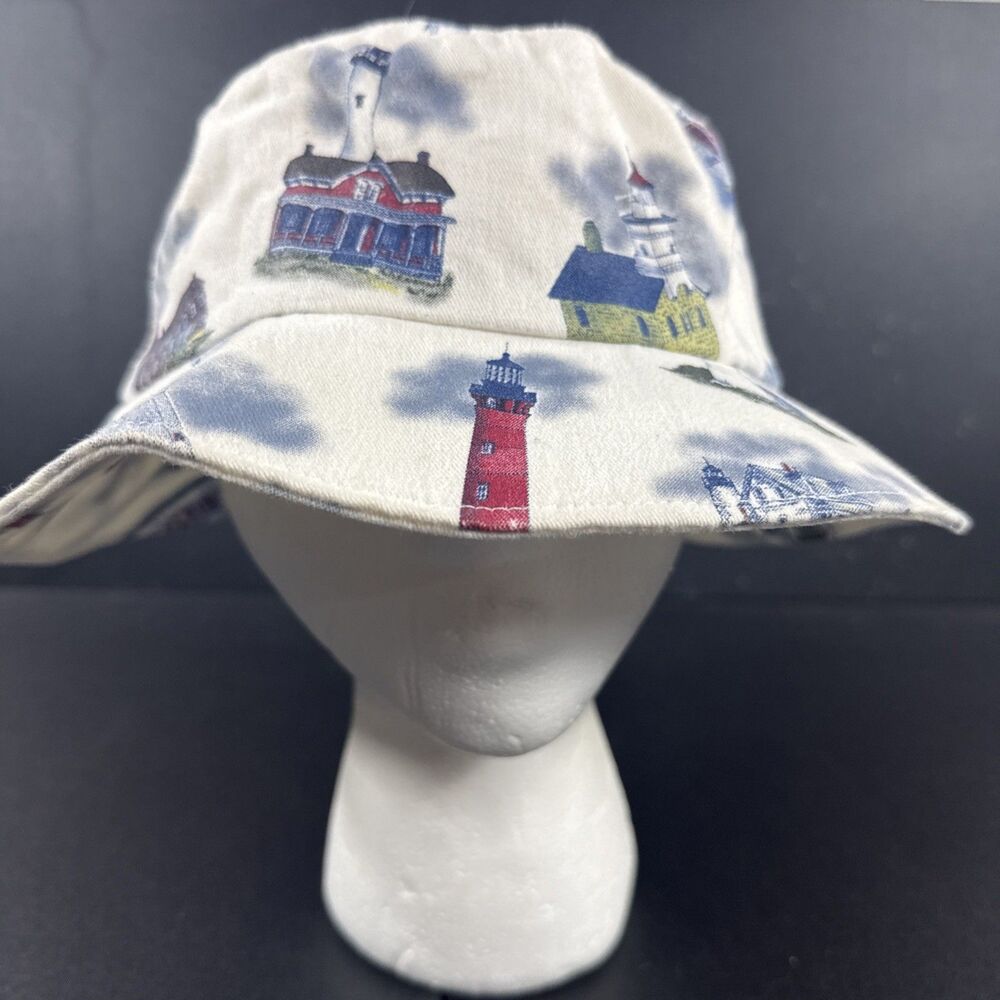 Vintage Art Unlimited Lighthouse Bucket Hat Made In The USA - Picture 2 of 8